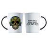 Taza Cerámica Calaca de Azucar modelo Audifonos Blanco