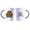 Taza Cerámica Calaca de Azucar modelo Rosas Blanco