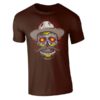 Playera Textil Calaca de Azucar modelo Mt Sombrero Norteño Caballero Jaspe