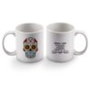 Taza Cerámica Calaca de Azucar modelo Corazones Blanco