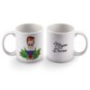 Taza Cerámica Calaca de Azucar modelo Aves Del Paraiso Blanco