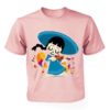 Playera Textil Calaca de Azucar modelo Mariachi Niña Rosa