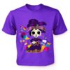 Playera Textil Calaca de Azucar modelo Catrina Niña Morado