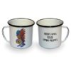 Taza Peltre Esencia Mexicana modelo Buho Blanco